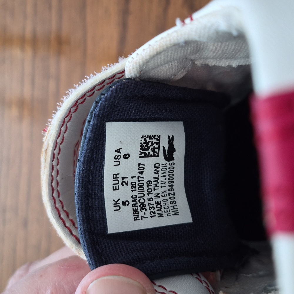 New • Lacoste Riberac Velcro Shoes - Picture 4 of 4